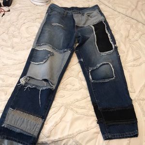 Patched carmar jeans